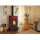 Sobă pe lemne Extraflame Nordica GEMMA cu aer cald prin convecție naturală și 6 kw - bordeaux