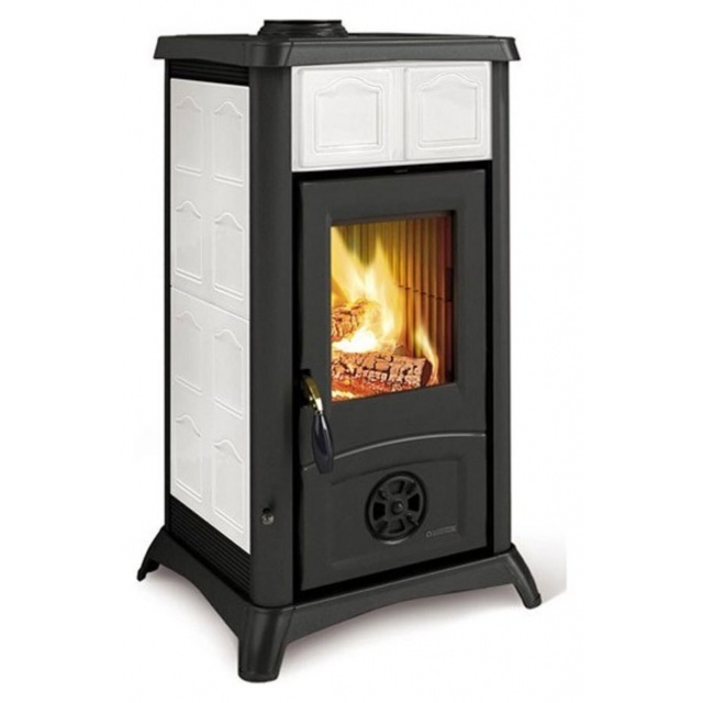 Sobă pe lemne Extraflame Nordica GEMMA cu aer cald prin convecție naturală și 6 kw - alb