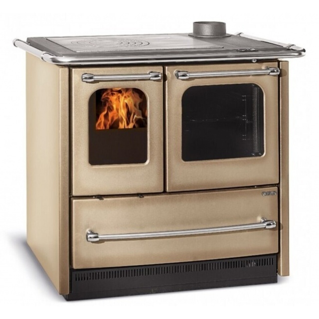 Sobă pe lemne Extraflame Nordica SOVRANA EASY EVO cu convecție naturală cu aer cald 9,0 kw cappuccino - porțelan