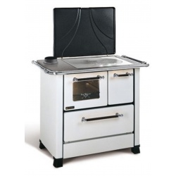 Sobă pe lemne Extraflame Nordica ROMANTICA 4,5 cu aer cald prin convecție naturală și 6 kw - alb înveliș din oțel