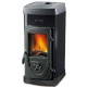 Sobă pe lemne Extraflame Nordica Nordica SUPER MAX , cu aer cald prin convecție naturală și 6 kw - negru înveliș din oțel