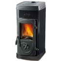 Sobă pe lemne Extraflame Nordica SUPER MAX , cu aer cald prin convecție naturală și 6 kw - negru înveliș din oțel
