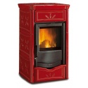 Sobă pe lemne Extraflame Nordica NICOLETTA , cu aer cald prin convecție naturală 8 kw - bordeaux