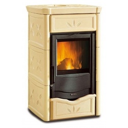 Sobă pe lemne Extraflame Nordica NICOLETTA , cu aer cald prin convecție naturală 8 kw - pergament înveliș