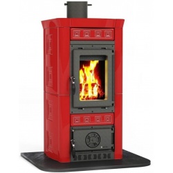 Sobă pe lemne Extraflame Nordica GAIA, cu aer cald prin convecție naturală și 6 kw - bordeaux