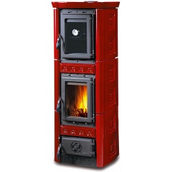 Sobă pe lemne Extraflame Nordica GAIA FORNO, cu aer cald prin convecție naturală și 6 kw - bordeaux