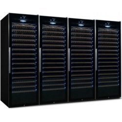 Vitrina de vinuri Datron profesional usa dubla 780 sticle 4 zone temperatura C° negru