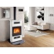 Sobă cu lemne Extraflame Nordica WANDA CLASSIC EVO cu aer cald 9 kw - bordeaux