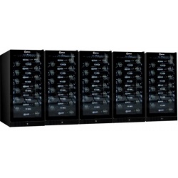 Vitrina de vinuri Datron luxury show usa dubla 350 sticle 5 zone temperatura C° negru