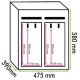Vitrina de vinuri Datron dispenser 4 sticle 2 zone temperatura C° negru