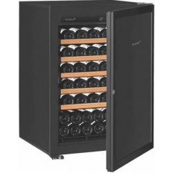 Vitrina de vinuri EuroCave Première S capacitate 90 sticle 1 zona C° usa solida rafturi glisante negru