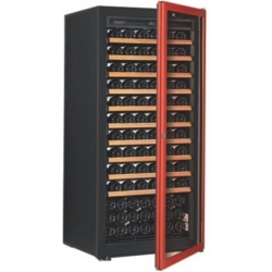 Vitrina de vinuri EuroCave Première M capacitate 141 sticle 1 zona°C usa rosie cu geam rafturi glisante negru