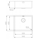 JOLLYNOX 1CCR60MN COMBINATE 60, PENTRU BUCATARIE INCORPORATA, CU 4 ARZATOARE + CUPTOR ELECTRIC, NEGRU MAT