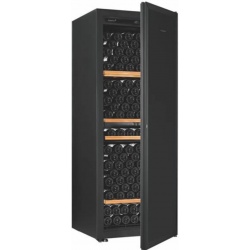 Vitrina de vinuri EuroCave Première L capacitate 182 sticle 1 zona°C usa solida rafturi mixte negru