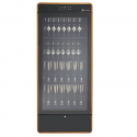 Vitrina frigorifica vinuri Enofrigo I.AM H2000 Ventilated, capacitate 358sticle, temperatura +2 / +16°C , negru/lemn