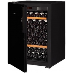 Vitrina de vinuri EuroCave V-Pure S capacitate 70-80 sticle 1 zona°C usa solida rafturi mixte negru
