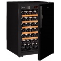 Vitrina de vinuri EuroCave S-Pure S capacitate 70-80 sticle 1 zona°C usa solida rafturi glisante negru