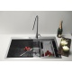 JOLLYNOX 1CCR60MN COMBINATE 60, PENTRU BUCATARIE INCORPORATA, CU 4 ARZATOARE + CUPTOR ELECTRIC, NEGRU MAT