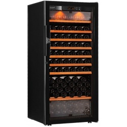 Vitrina de vinuri EuroCave E-Pure M capacitate 160-180 sticle multi-temperaturi°C usa cu geam rafturi glisante negru