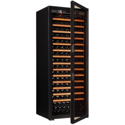 Vitrina de vinuri EuroCave S-Pure L capacitate 180-200 sticle usa cu geam rafturi glisante negru