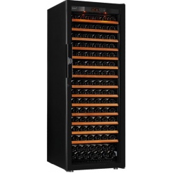 Vitrina de vinuri EuroCave V-Pure L capacitate 180-200 sticle usa cu geam rafturi glisante negru