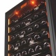 Vitrina de vinuri EuroCave V-Revelation S capacitate 74 sticle rafturi finisaj negru usa solida neagra