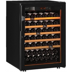 Vitrina de vinuri EuroCave S-Revelation S capacitate 74 sticle rafturi finisaj negru usa solida neagra