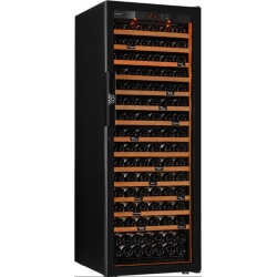 Vitrina de vinuri EuroCave V-Revelation L capacitate 182 sticle rafturi finisaj lemn usa sticla neagra