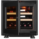 Vitrina de vinuri EuroCave V-Inspiration XS capacitate 17 sticle rafturi finisaj lemn usa sticla balama stanga neagra
