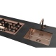 JOLLYNOX 1CCR60MN COMBINATE 60, PENTRU BUCATARIE INCORPORATA, CU 4 ARZATOARE + CUPTOR ELECTRIC, NEGRU MAT