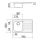 CHIUVETA BUCATARIE BARAZZA B_FAST 1LFS81D, CU PICURATOR / DREAPTA, INCASSO, INOX