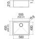 CHIUVETA BUCATARIE BARAZZA QUADRA RAGGIO “0” 1Q5040S, SOTTOTOP, INOX