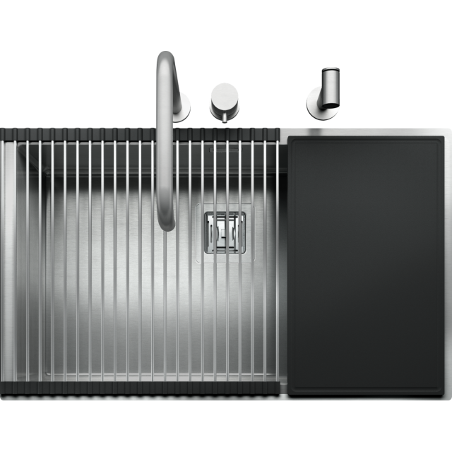 CHIUVETA BUCATARIE BARAZZA QUADRA R. “12” 1QR7040IQK, FULL KIT, SEMIFILO, INOX