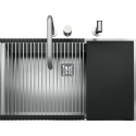 CHIUVETA BUCATARIE BARAZZA QUADRA R. “12” 1QR7040IQK, FULL KIT, SEMIFILO, INOX