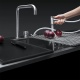 CHIUVETA BUCATARIE BARAZZA QUADRA R. “12” 1QR7040IQK, FULL KIT, SEMIFILO, INOX