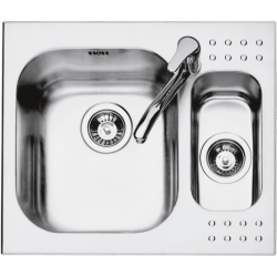 CHIUVETA BUCATARIE BARAZZA SELECT 1IS6060, CU 1+1/2 CUVE, INCASSO, INOX