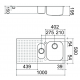 CHIUVETA BUCATARIE BARAZZA SELECT 1IS10060S, CU 1+1/2 CUVE SI PICURATOR / STANGA, INCASSO, INOX