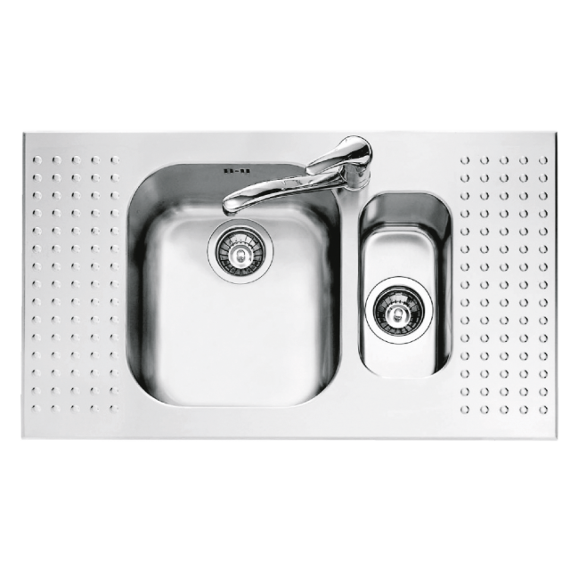 CHIUVETA BUCATARIE BARAZZA SELECT 1IS9060, CU 1+1/2 CUVE SI PICURATOR / STANGA / DREAPTA, INCASSO, INOX