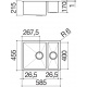 CHIUVETA BUCATARIE BARAZZA QUADRA RAGGIO “0” 1Q642I, CU 1+1/2 CUVE, FILOTOP / SEMIFILO, INOX