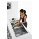 CHIUVETA BUCATARIE BARAZZ LAB 1LLB125, CU 2 CUVE + PICURATOR / DREAPTA, FILOTOP / SEMIFILO, INOX