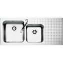 CHIUVETA BUCATARIE BARAZZ SELECT 1IS12060/2D, CU 2 CUVE + PICURATOR / DREAPTA,INCASSO, INOX