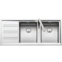 CHIUVETA BUCATARIE BARAZZ EASY 1LES12RS, CU 2 CUVE + PICURATOR / STANGA, INCASSO, INOX