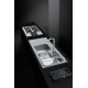 JOLLYNOX 1CCR60MN COMBINATE 60, PENTRU BUCATARIE INCORPORATA, CU 4 ARZATOARE + CUPTOR ELECTRIC, NEGRU MAT