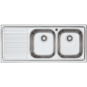 CHIUVETA BUCATARIE BARAZZ B_FAST 1LFS12S, CU 2 CUVE + PICURATOR / STANGA, INCASSO, INOX