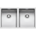 CHIUVETA BUCATARIE BARAZZ QUADRA RAGGIO “15” 1X842I, CU 2 CUVE, FILOTOP / SEMIFILO, INOX