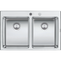 CHIUVETA BUCATARIE BARAZZ B_OPEN 1LBO82, CU 2 CUVE, INCASSO, INOX
