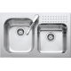 CHIUVETA BUCATARIE BARAZZ SELECT 1IS8060/2, CU 2 CUVE, INCASSO, INOX