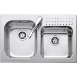 CHIUVETA BUCATARIE BARAZZ SELECT 1IS8060/2, CU 2 CUVE, INCASSO, INOX