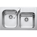 CHIUVETA BUCATARIE BARAZZ SELECT 1IS8060/2, CU 2 CUVE, INCASSO, INOX