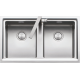 CHIUVETA BUCATARIE BARAZZ EASY 1LES92R, CU 2 CUVE, INCASSO, INOX
